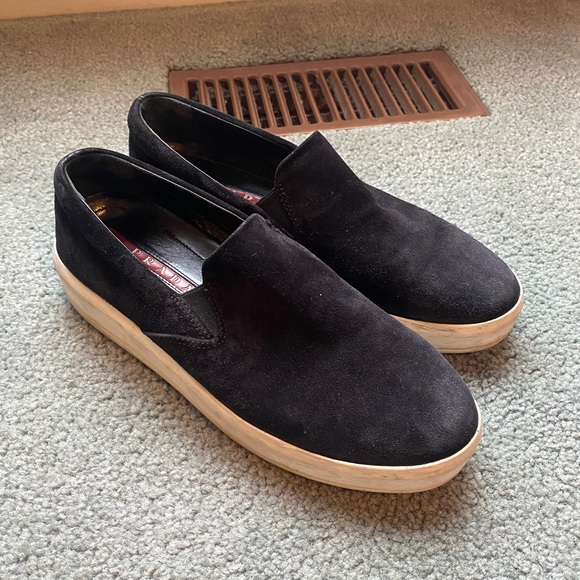 Prada Suede Slip On Sneakers - Picture 8 of 8